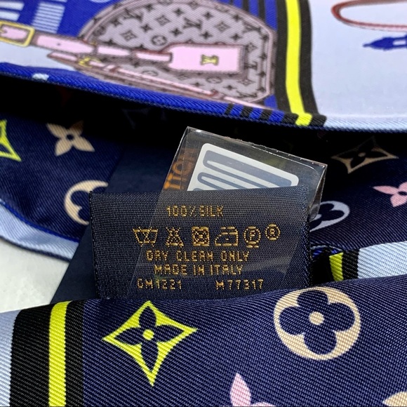 Louis Vuitton skyline blue scarf bandeau - Picture 6 of 14